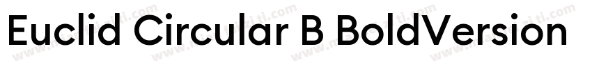 Euclid Circular B BoldVersion 3001字体转换